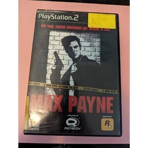 Max Payne (Playstation 2, PS2, 2001) Black Label Complete w/ Manual CIB
